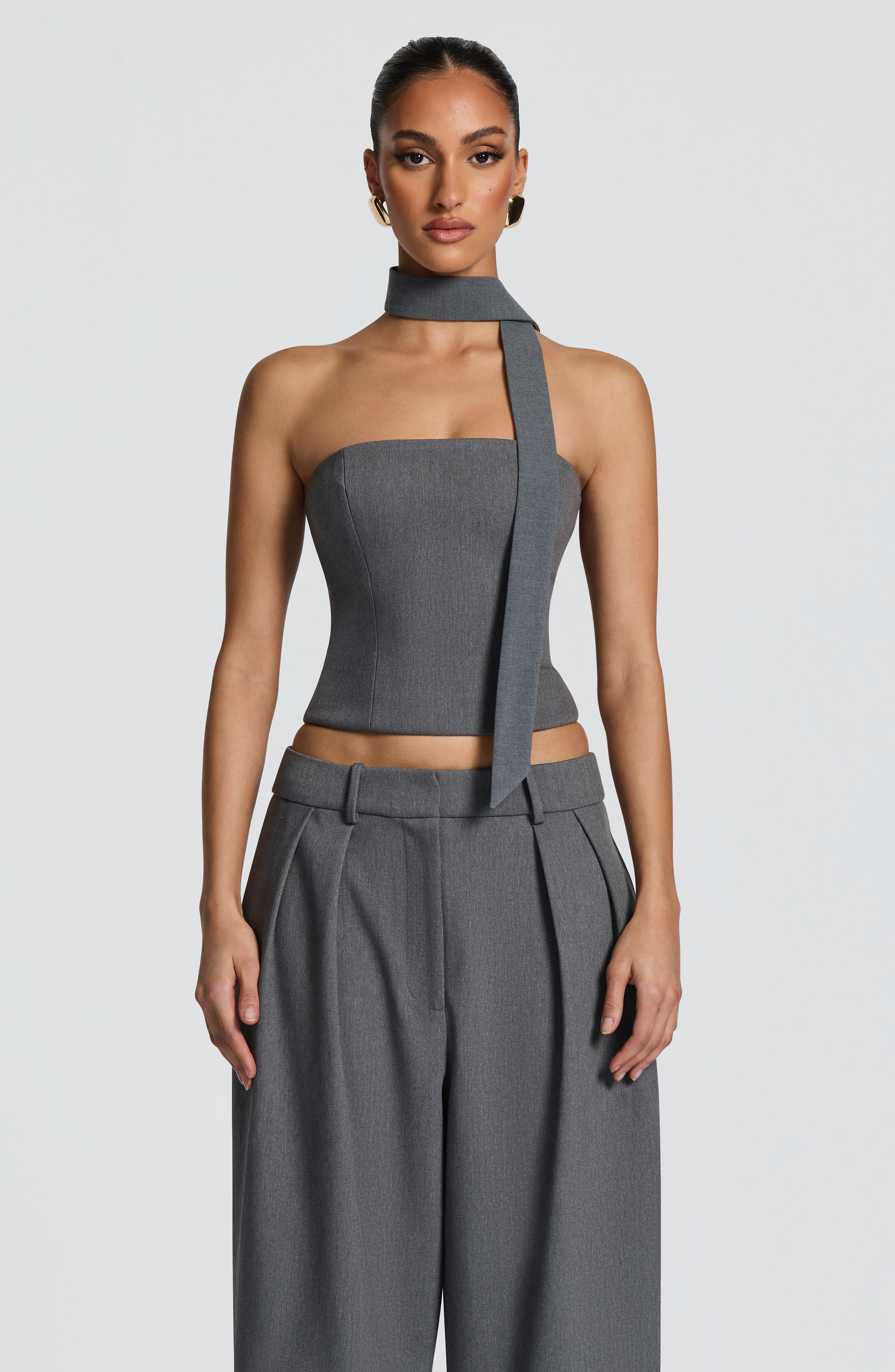 Lauren Top - Grey Marl