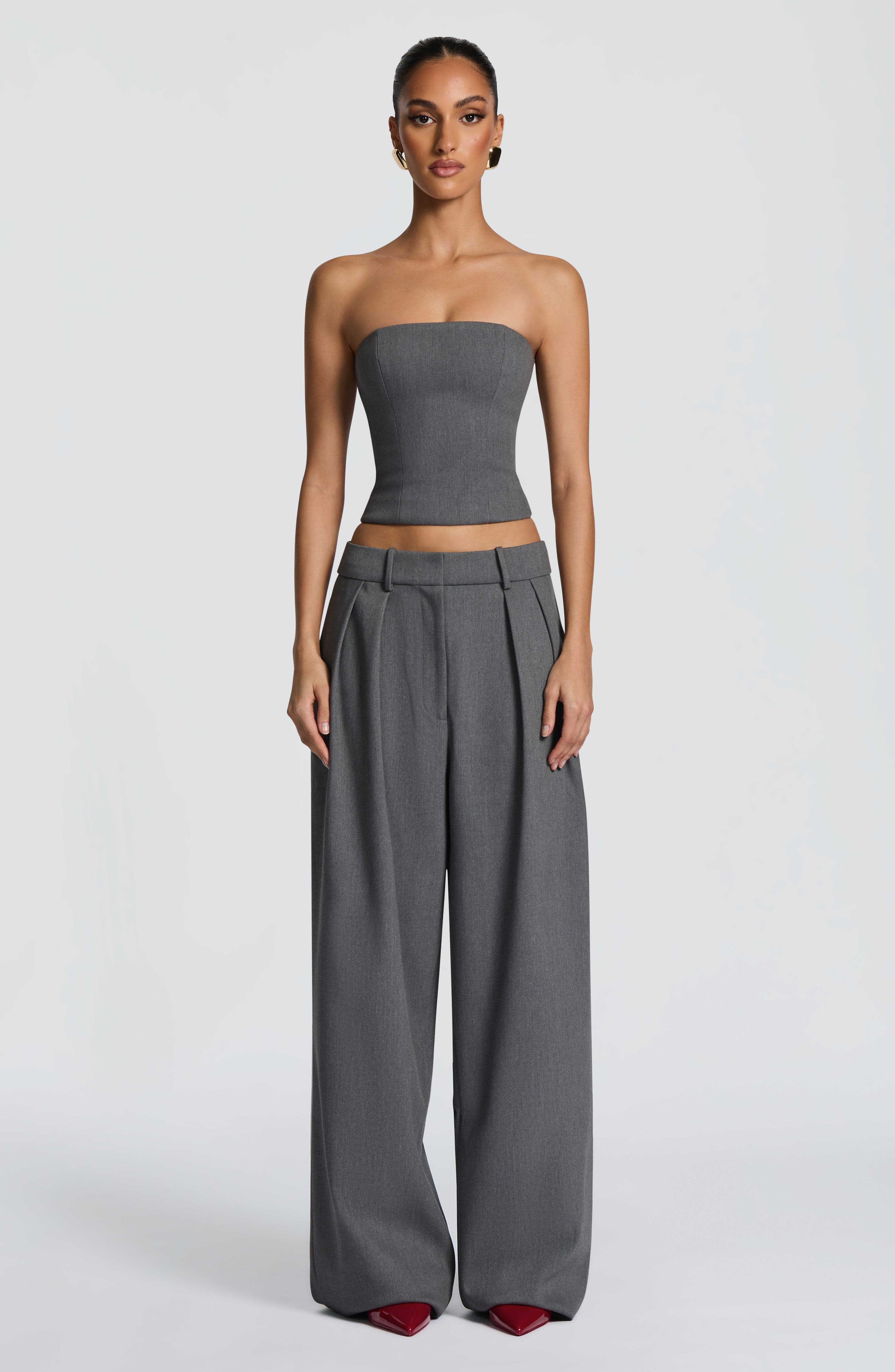 Lauren Top - Grey Marl