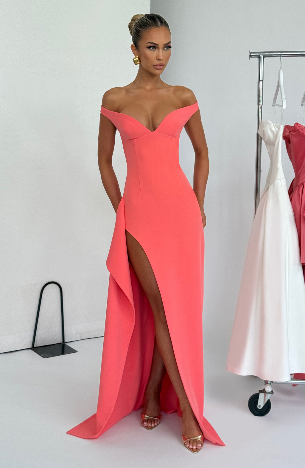 Flora Maxi Dress - Coral Pink
