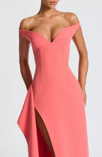 Flora Maxi Dress - Coral Pink