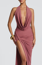 Alma Maxi Dress - Rose Brown