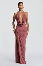 Alma Maxi Dress - Rose Brown