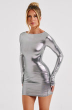 Lauren Mini Dress - Gunmetal