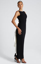 Emma Midaxi Dress - Black/White