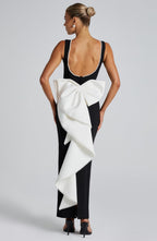 Susan Midaxi Dress - Black/White