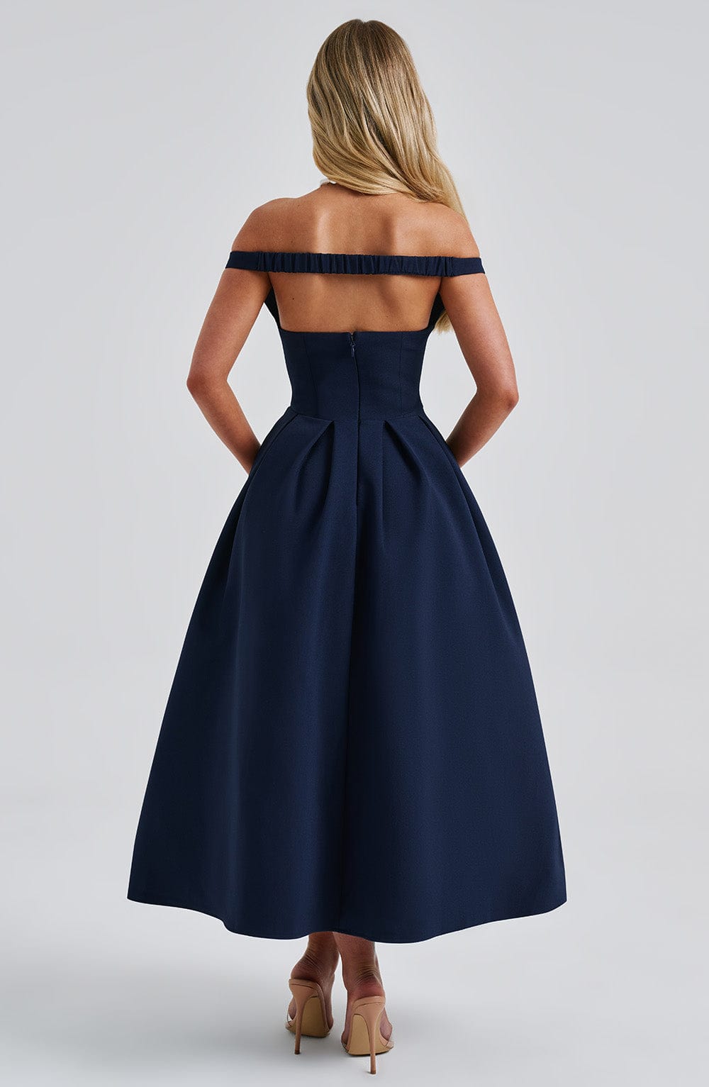 Isla Midi Dress - Navy