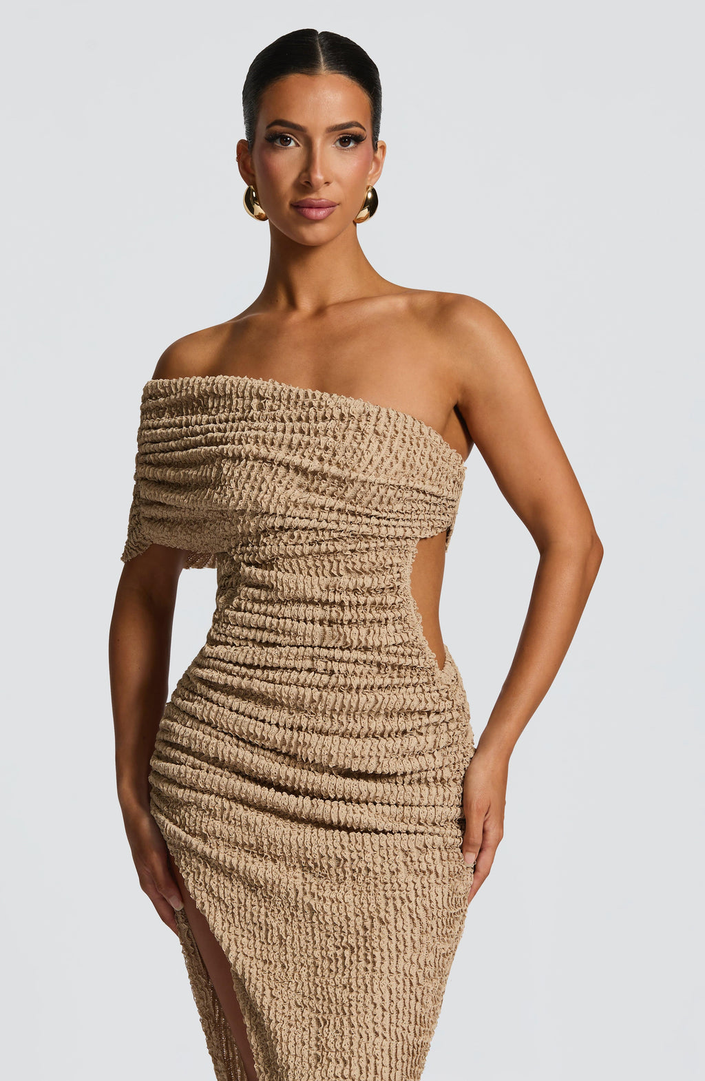 Daisy Midi Dress - Beige