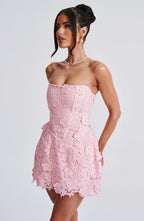 Adele Mini Dress - Blush