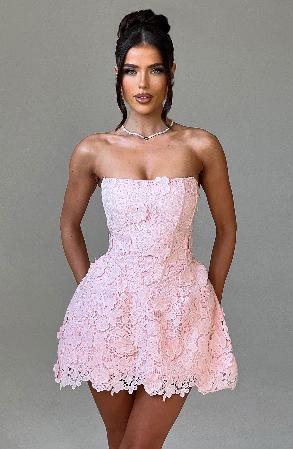 Adele Mini Dress - Blush