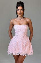 Adele Mini Dress - Blush