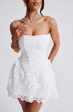 Adele Mini Dress - Ivory