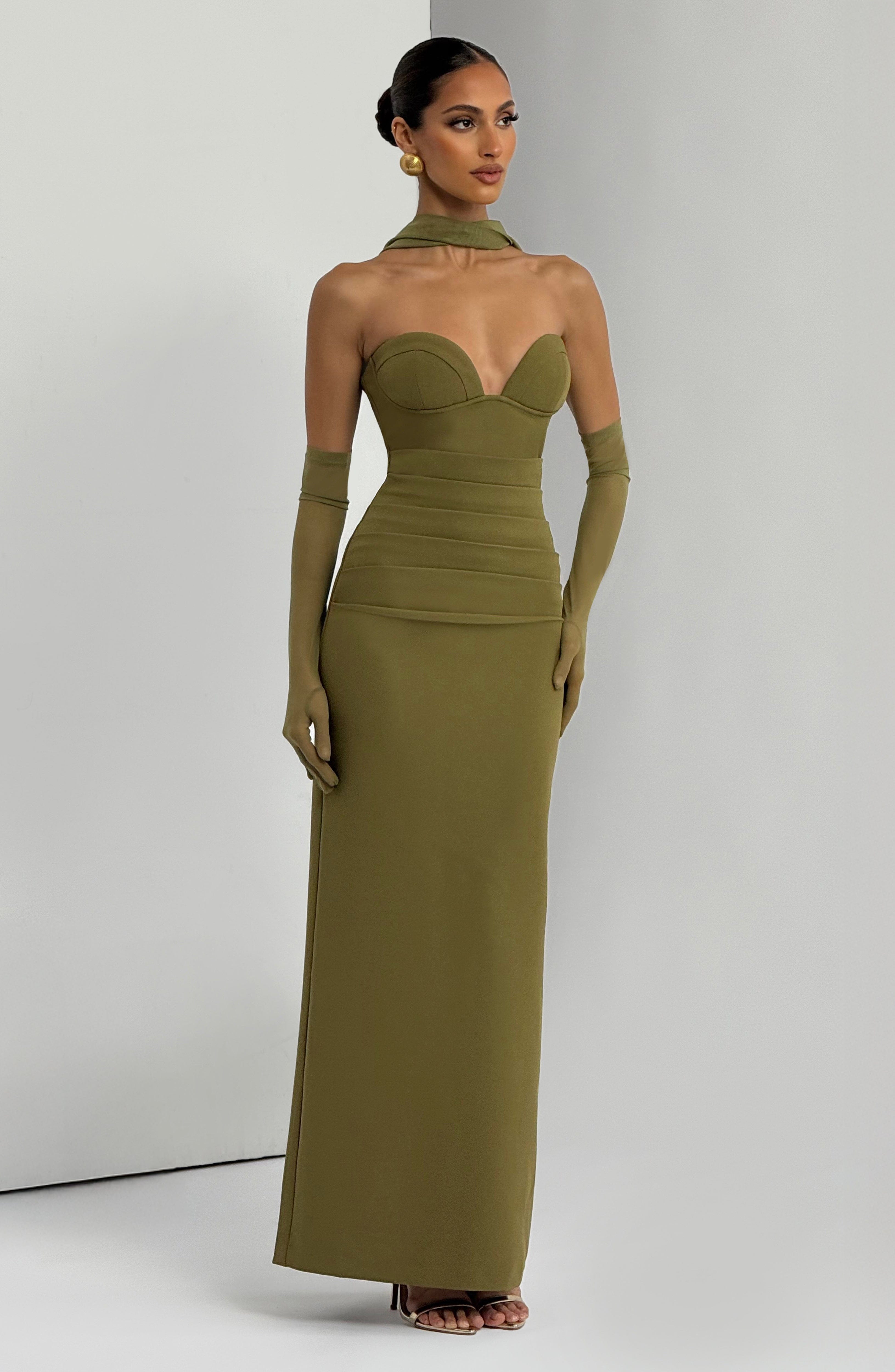 Ariana Maxi Dress - Deep Olive
