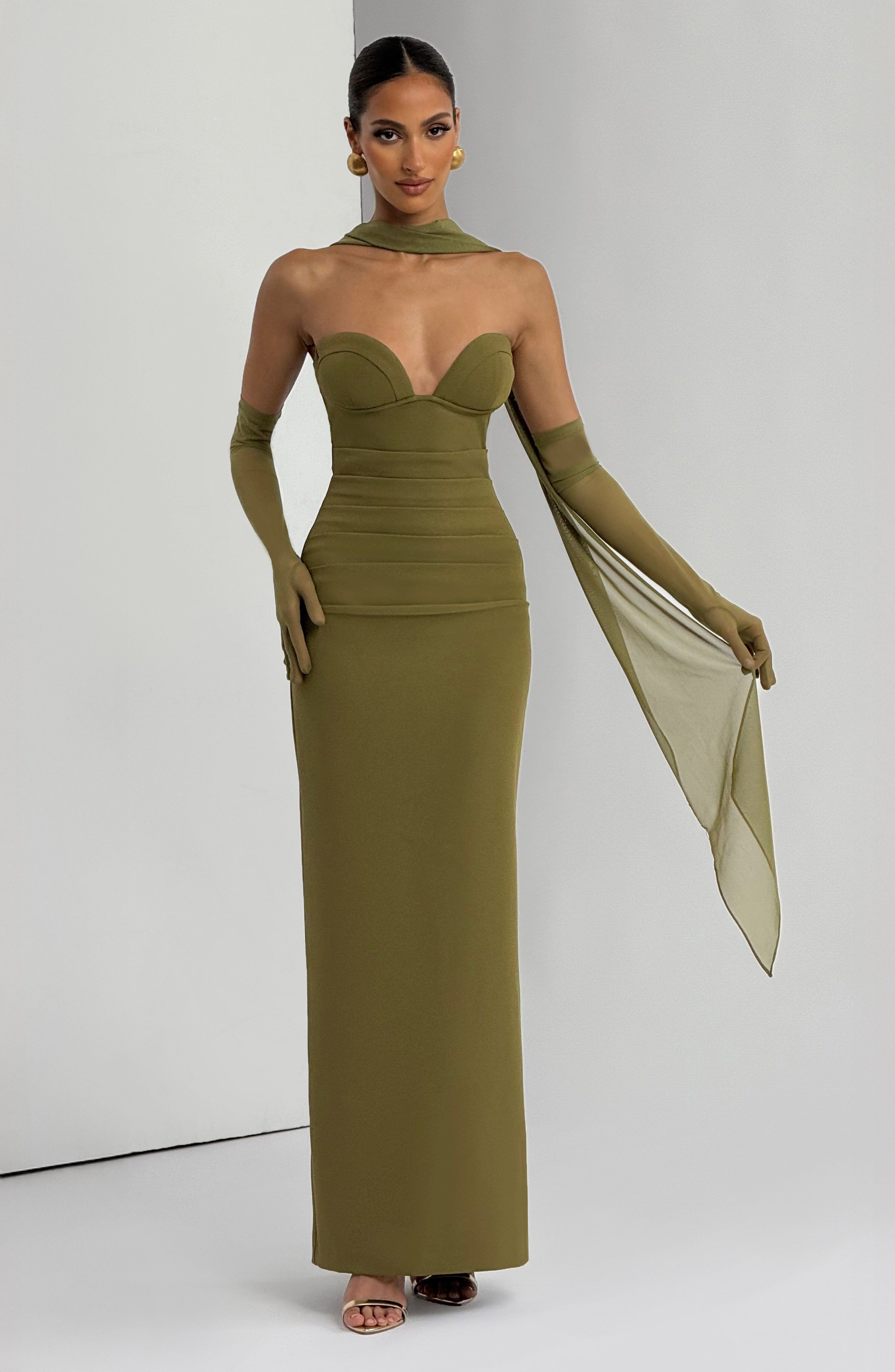 Ariana Maxi Dress - Deep Olive