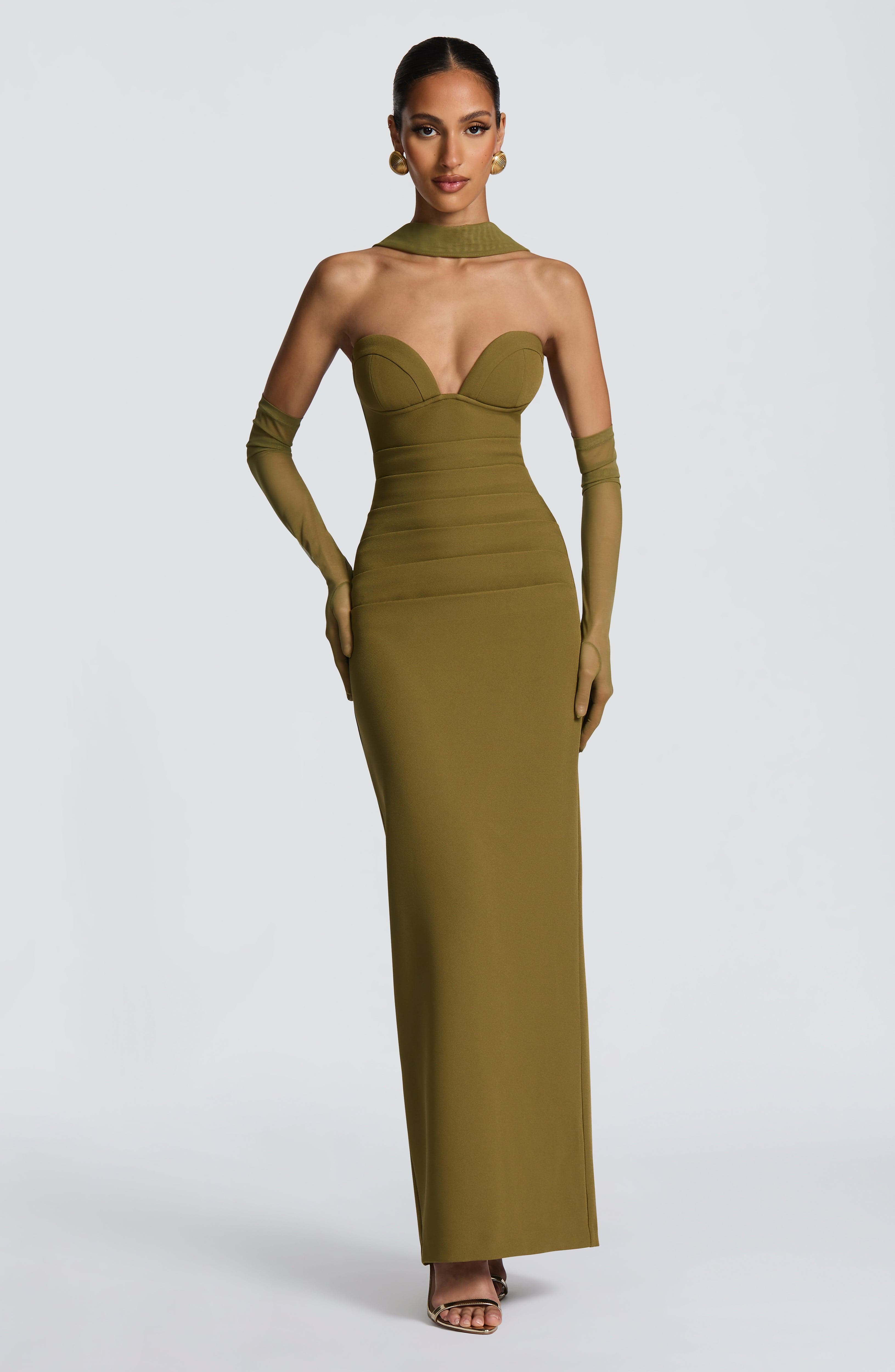 Ariana Maxi Dress - Deep Olive