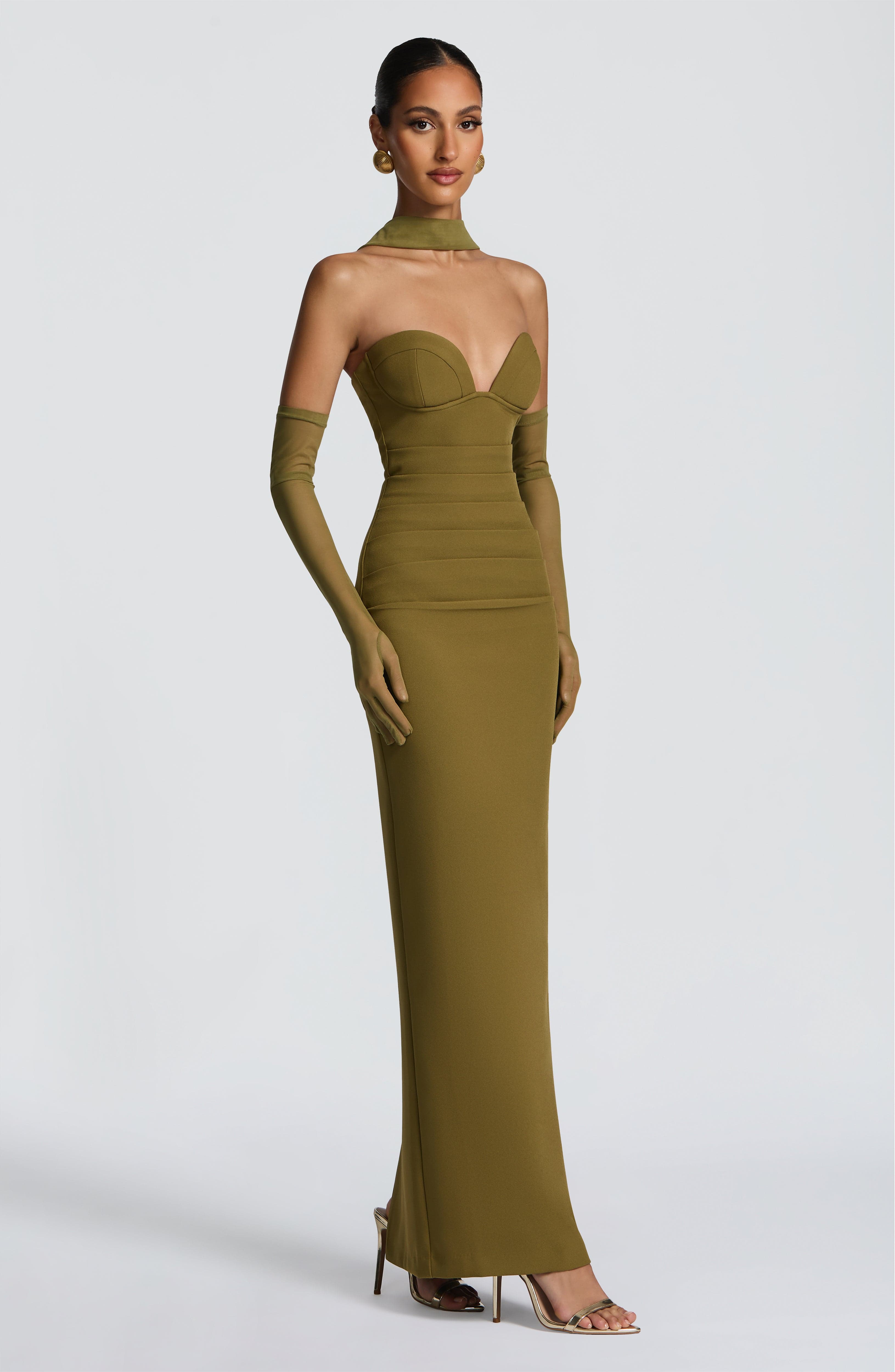 Ariana Maxi Dress - Deep Olive