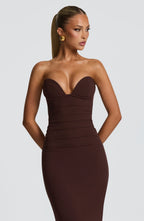 Ariana Maxi Dress - Plum Brown