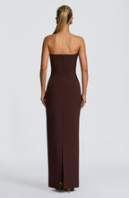 Ariana Maxi Dress - Plum Brown
