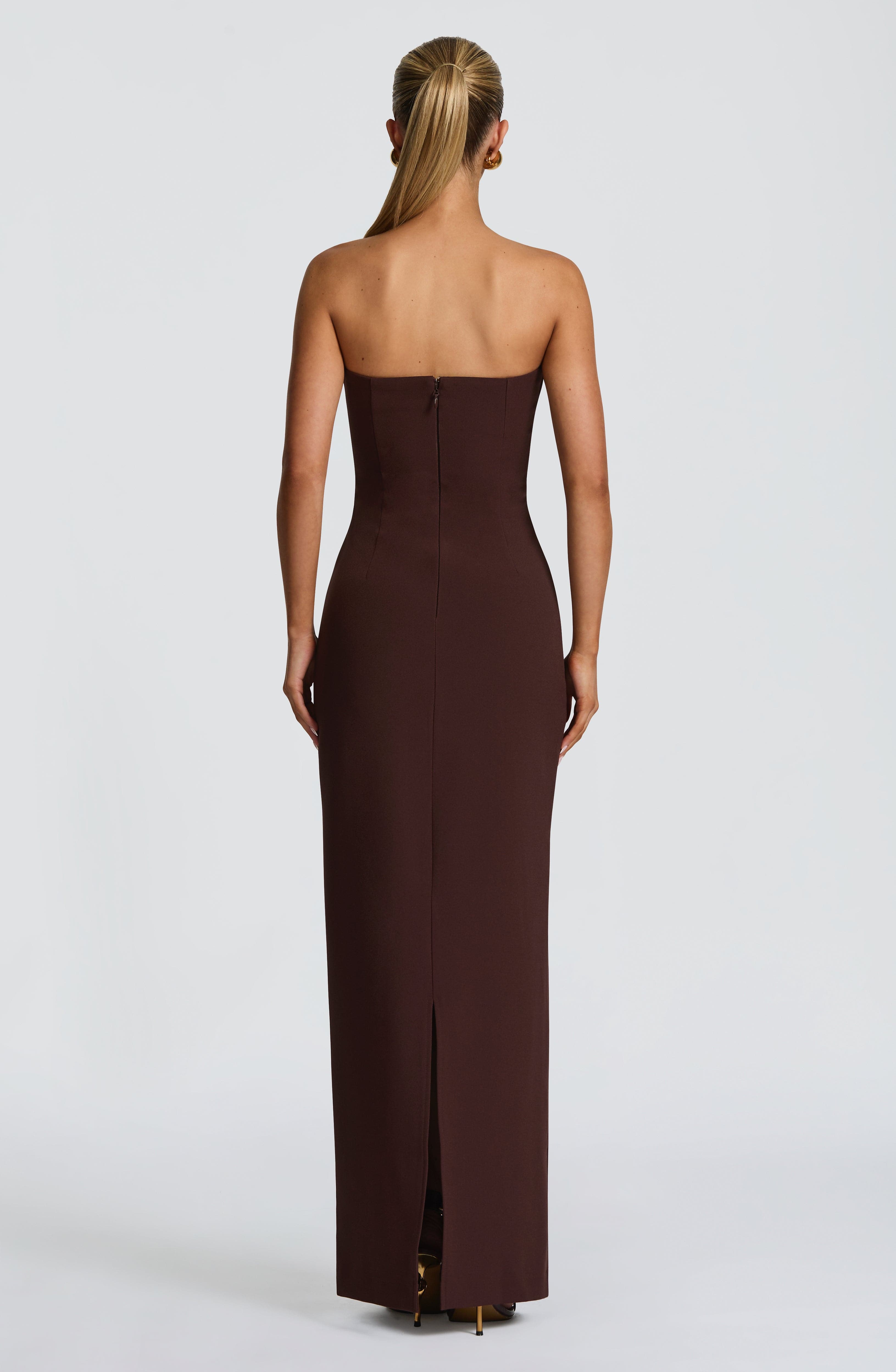 Ariana Maxi Dress - Plum Brown