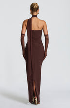 Ariana Maxi Dress - Plum Brown