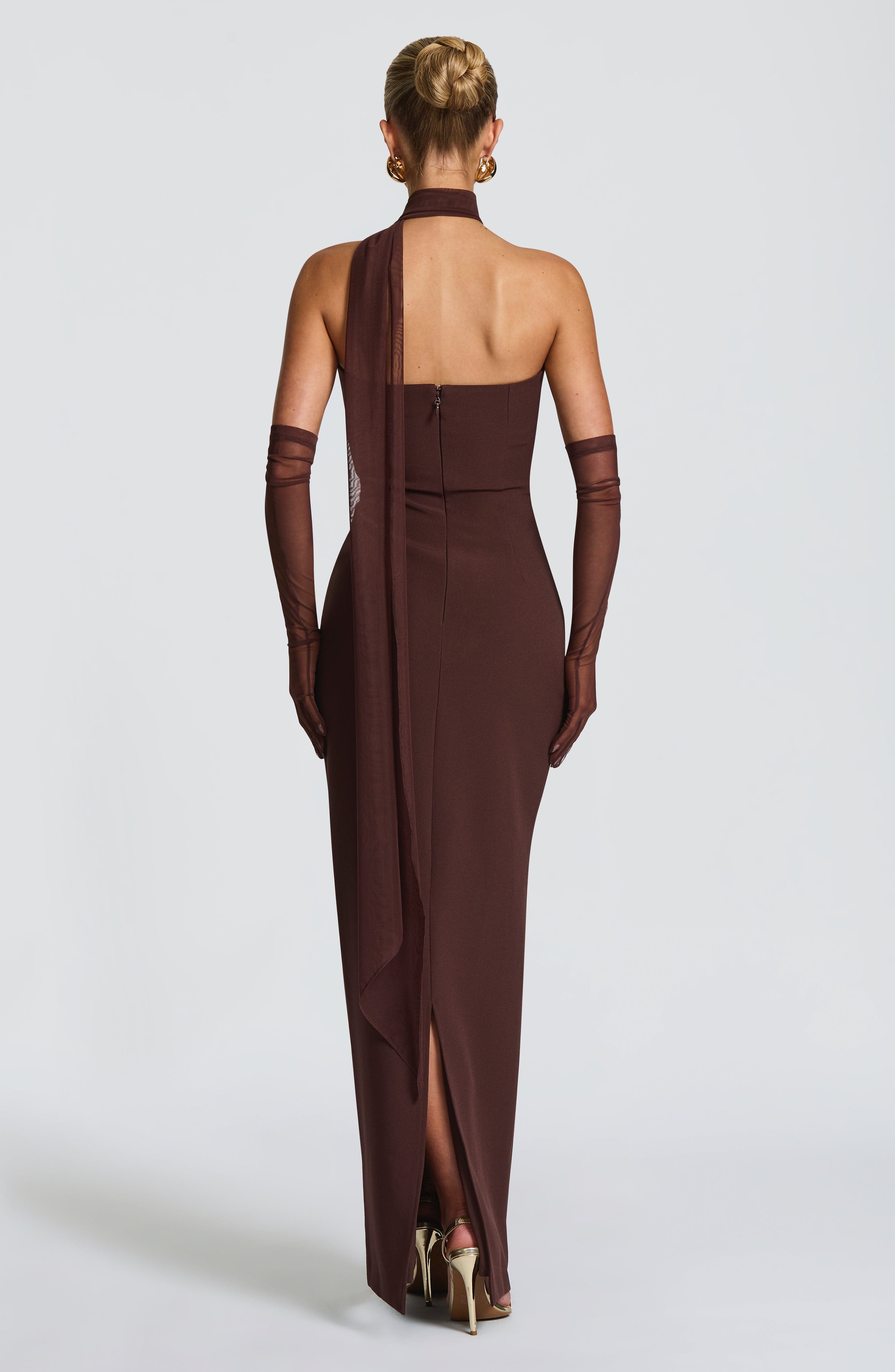 Ariana Maxi Dress - Plum Brown