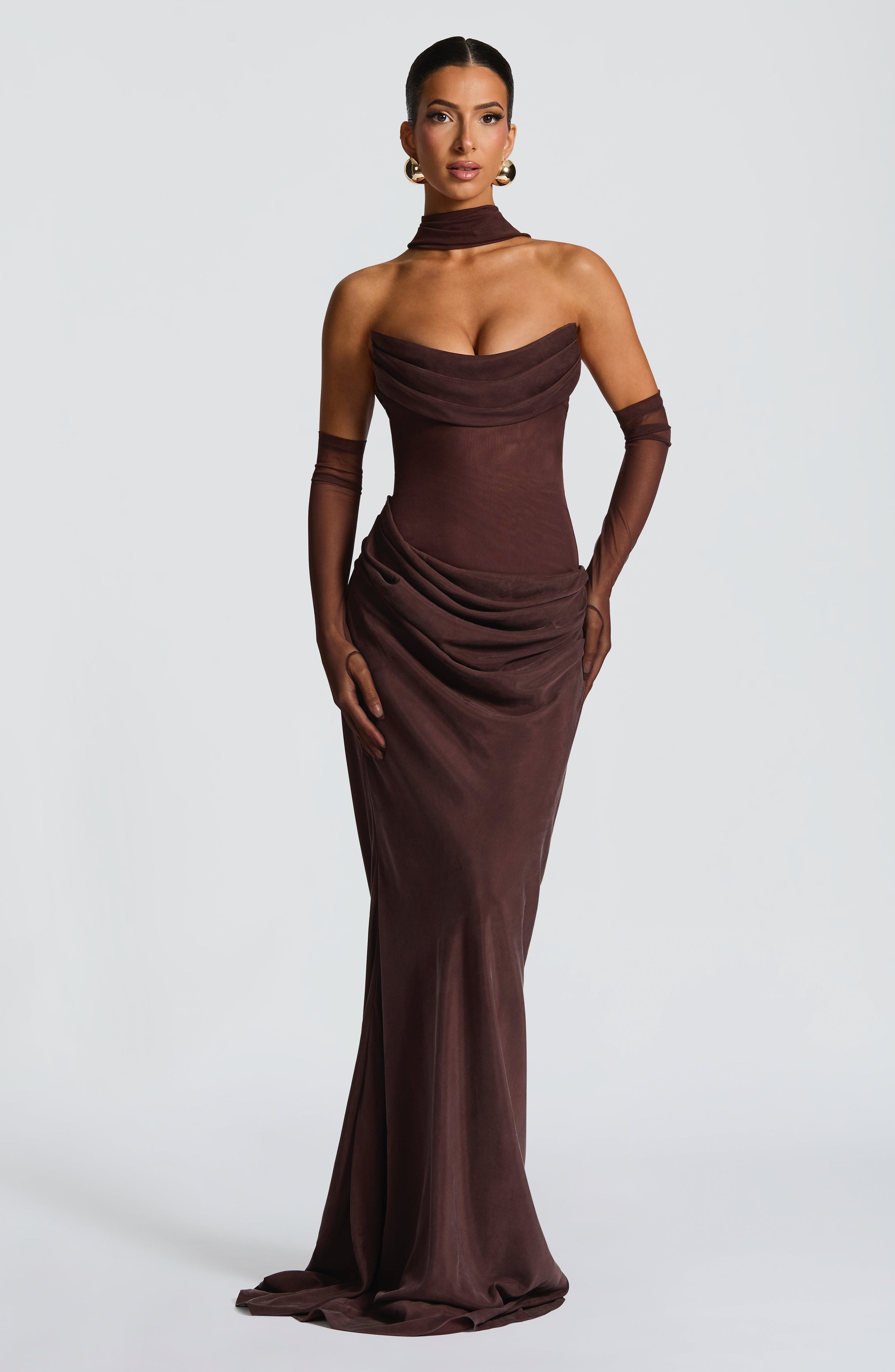 Jennifer Maxi Dress - Plum Brown