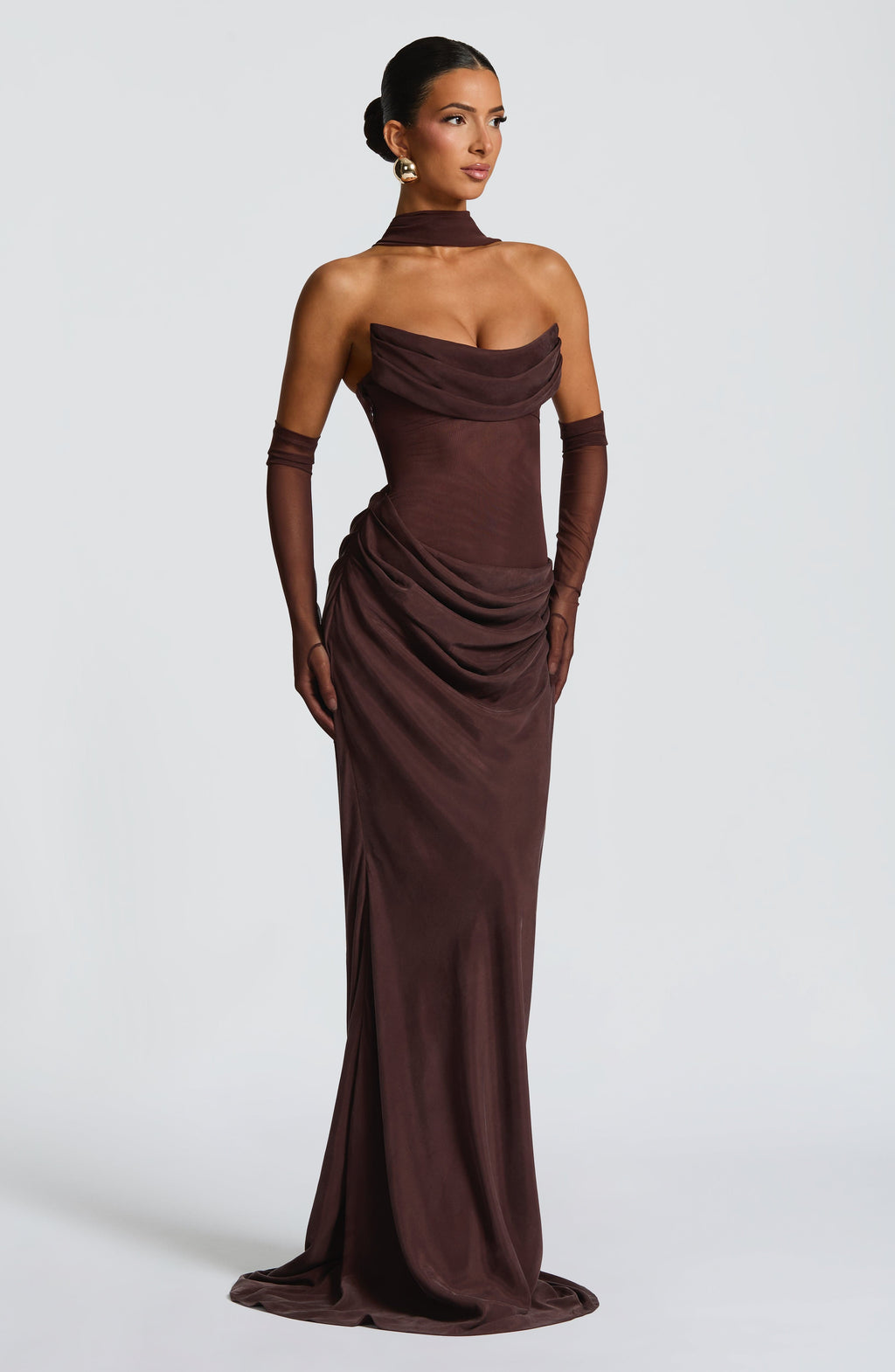 Jennifer Maxi Dress - Plum Brown