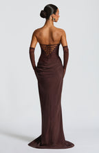 Jennifer Maxi Dress - Plum Brown