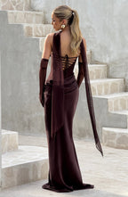 Jennifer Maxi Dress - Plum Brown