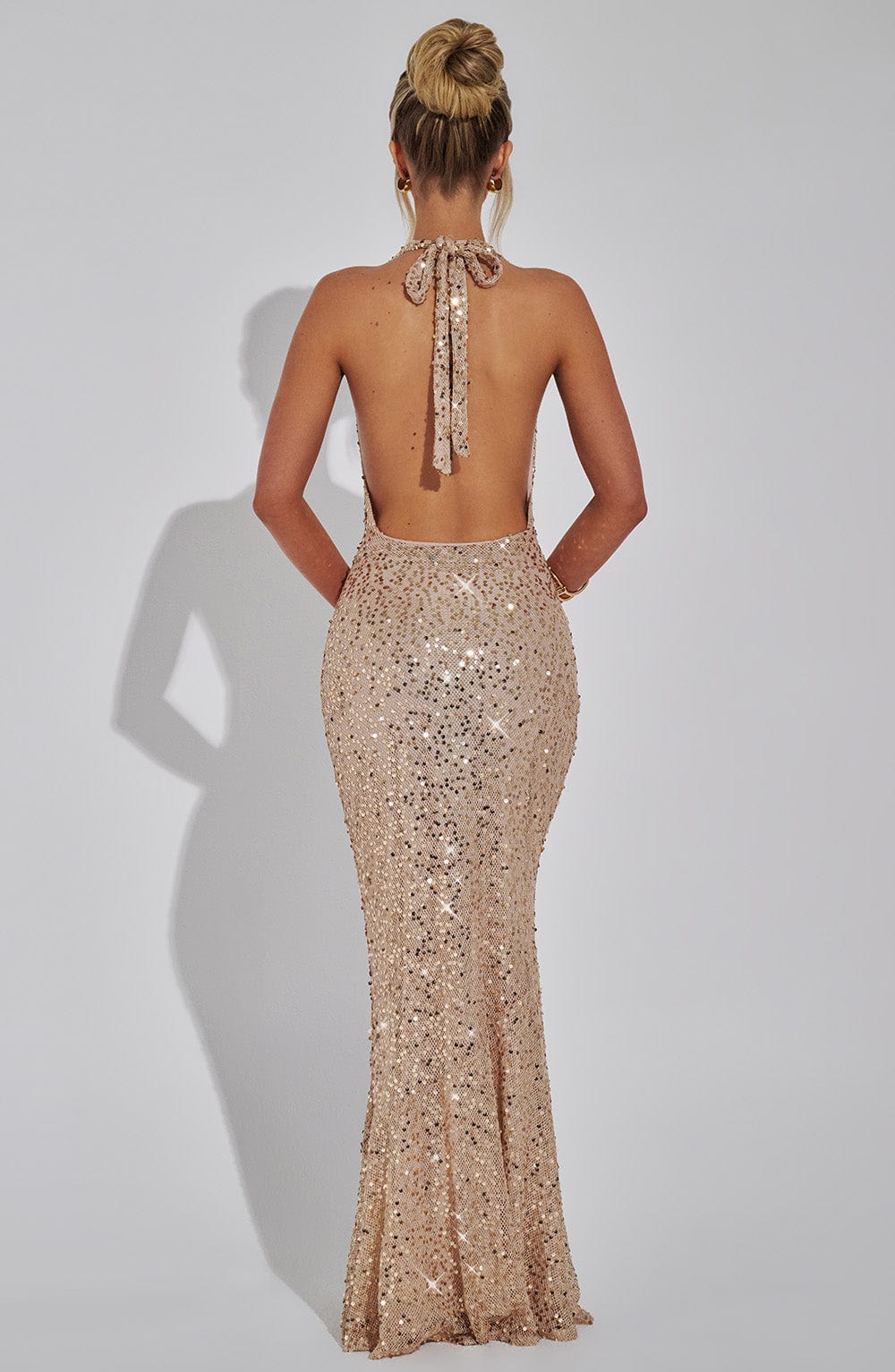Gia Maxi Dress - Gold Lined
