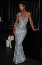 Gia Maxi Dress - Silver Lined