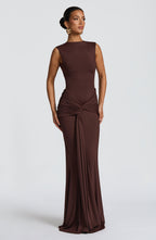 Florence Maxi Dress - Plum Brown