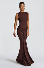 Florence Maxi Dress - Plum Brown