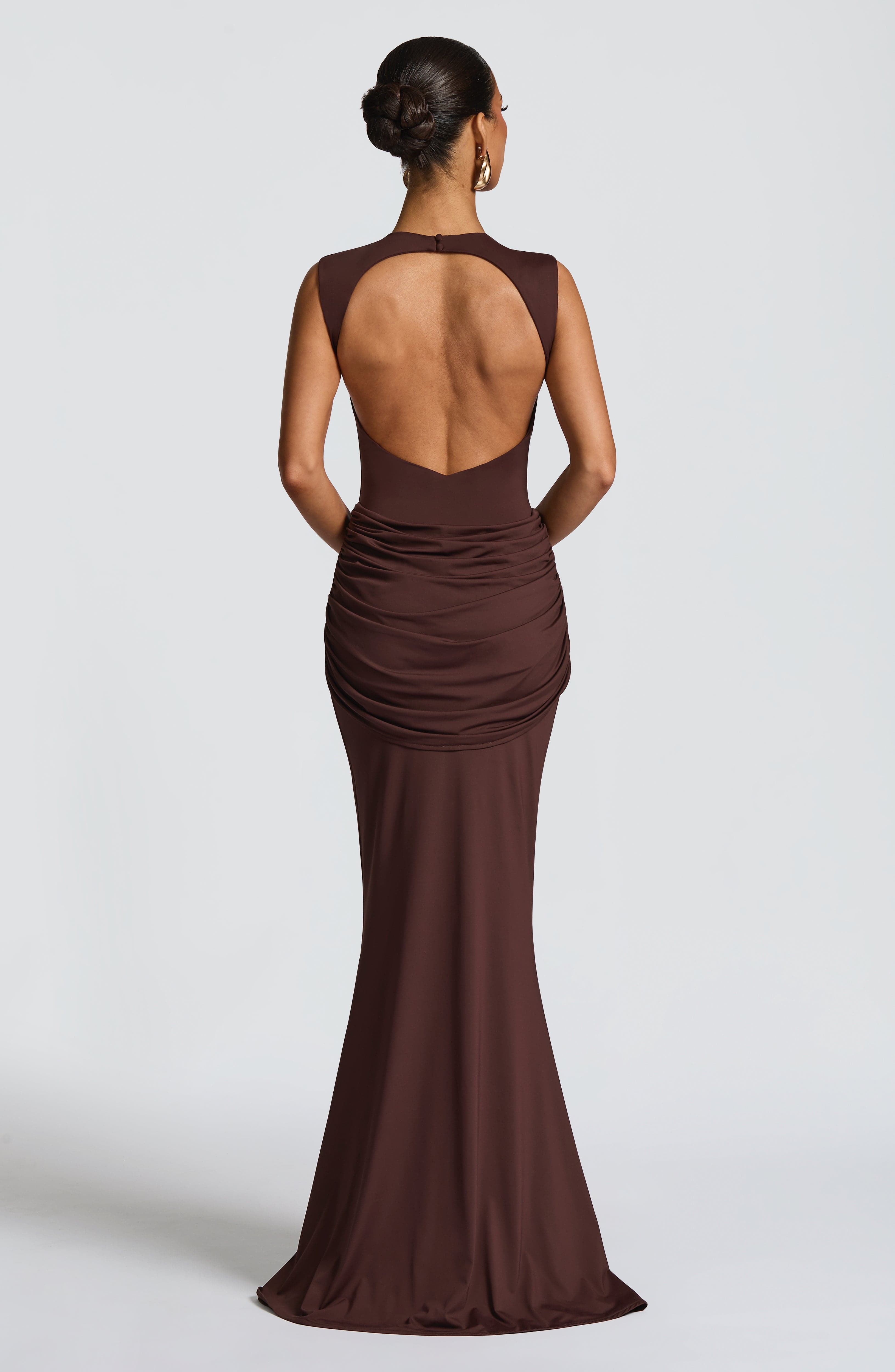 Florence Maxi Dress - Plum Brown