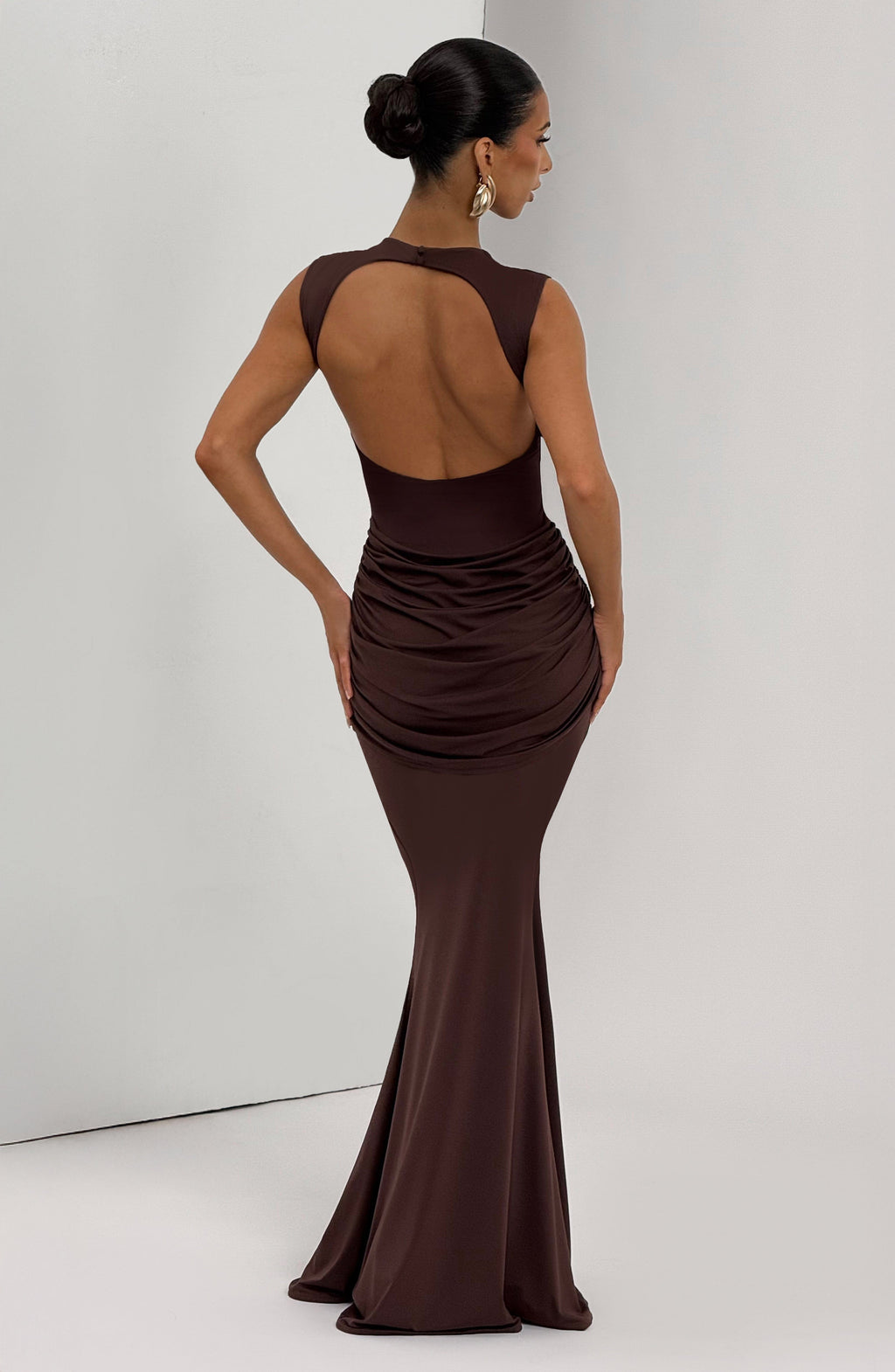 Florence Maxi Dress - Plum Brown