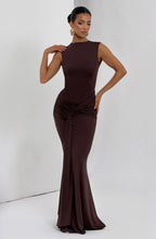 Florence Maxi Dress - Plum Brown