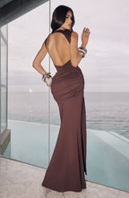 Florence Maxi Dress - Plum Brown