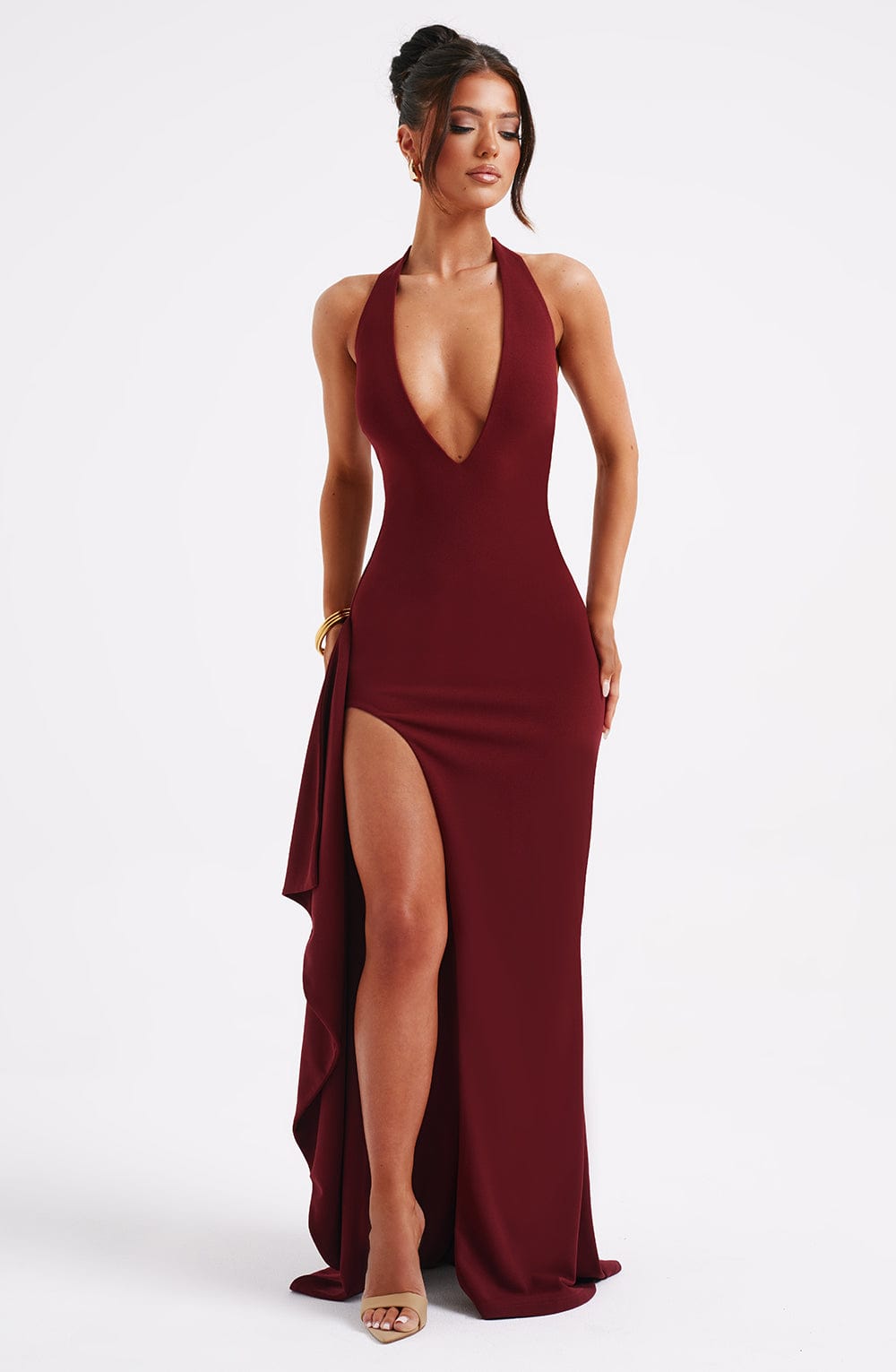 Amanda Maxi Dress - Burgundy