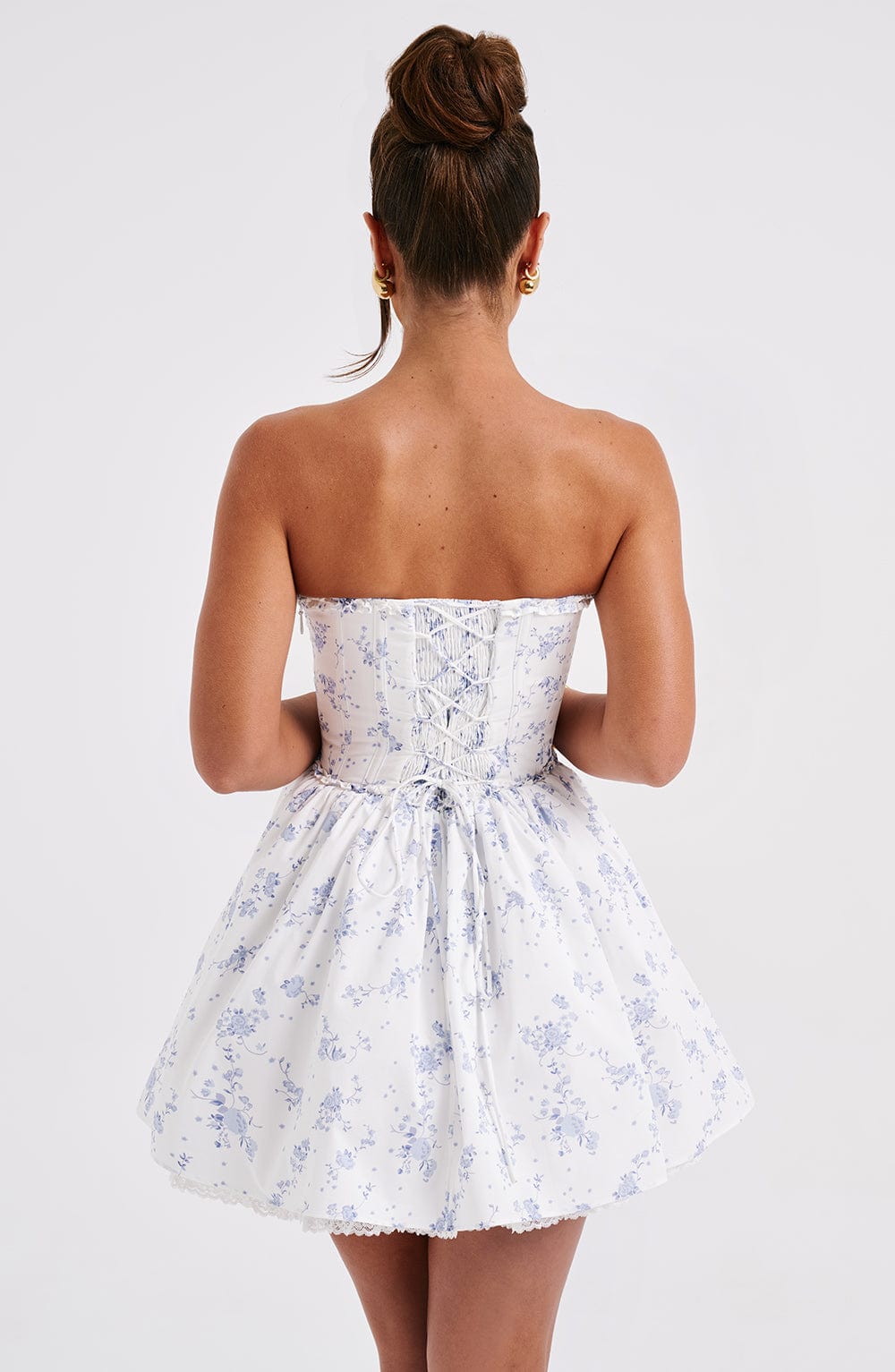 Daisy Mini Dress - Blue Ditsy Print