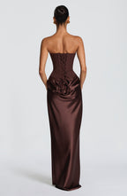 Katrina Maxi Dress - Plum Brown
