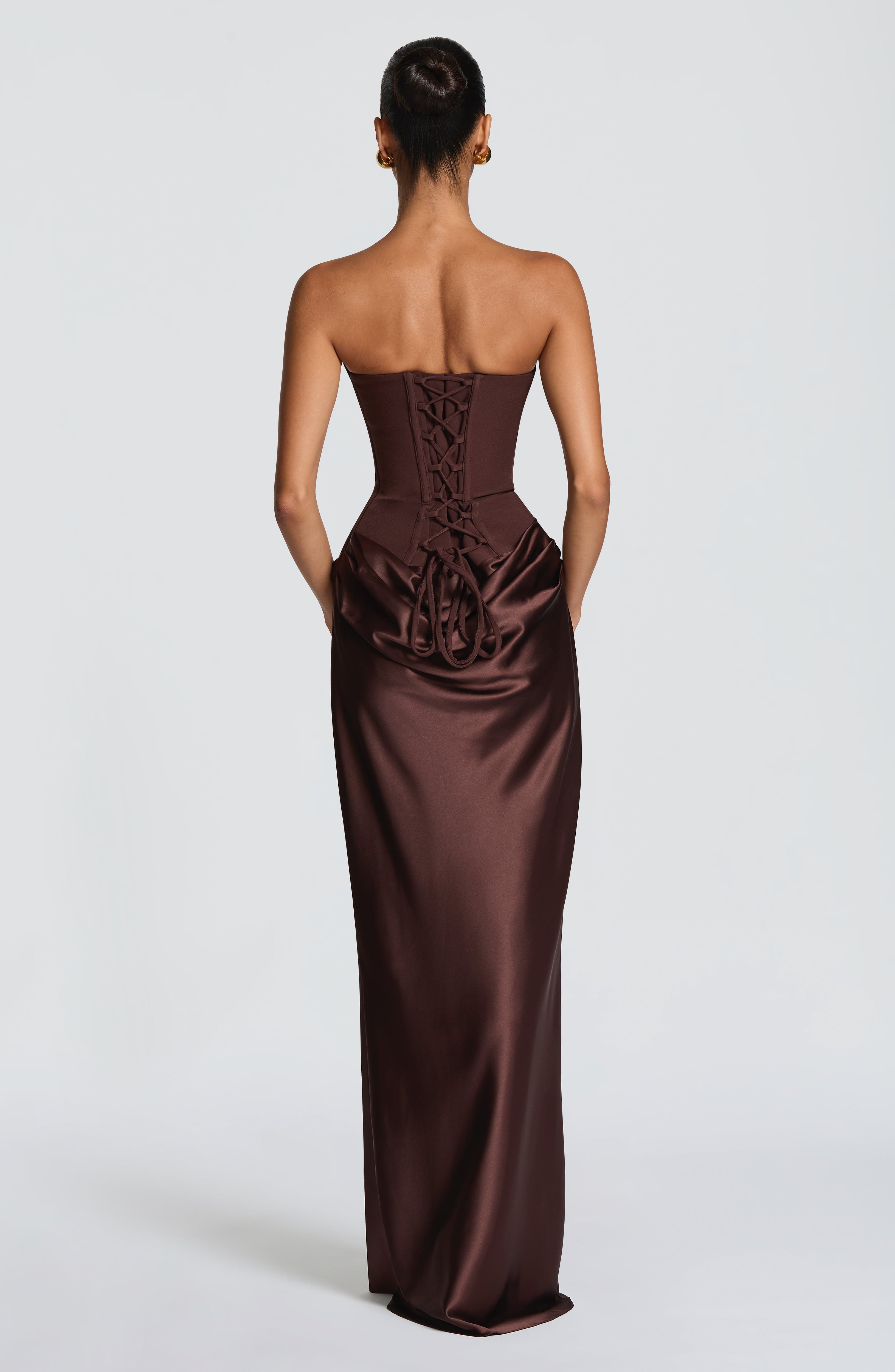Katrina Maxi Dress - Plum Brown
