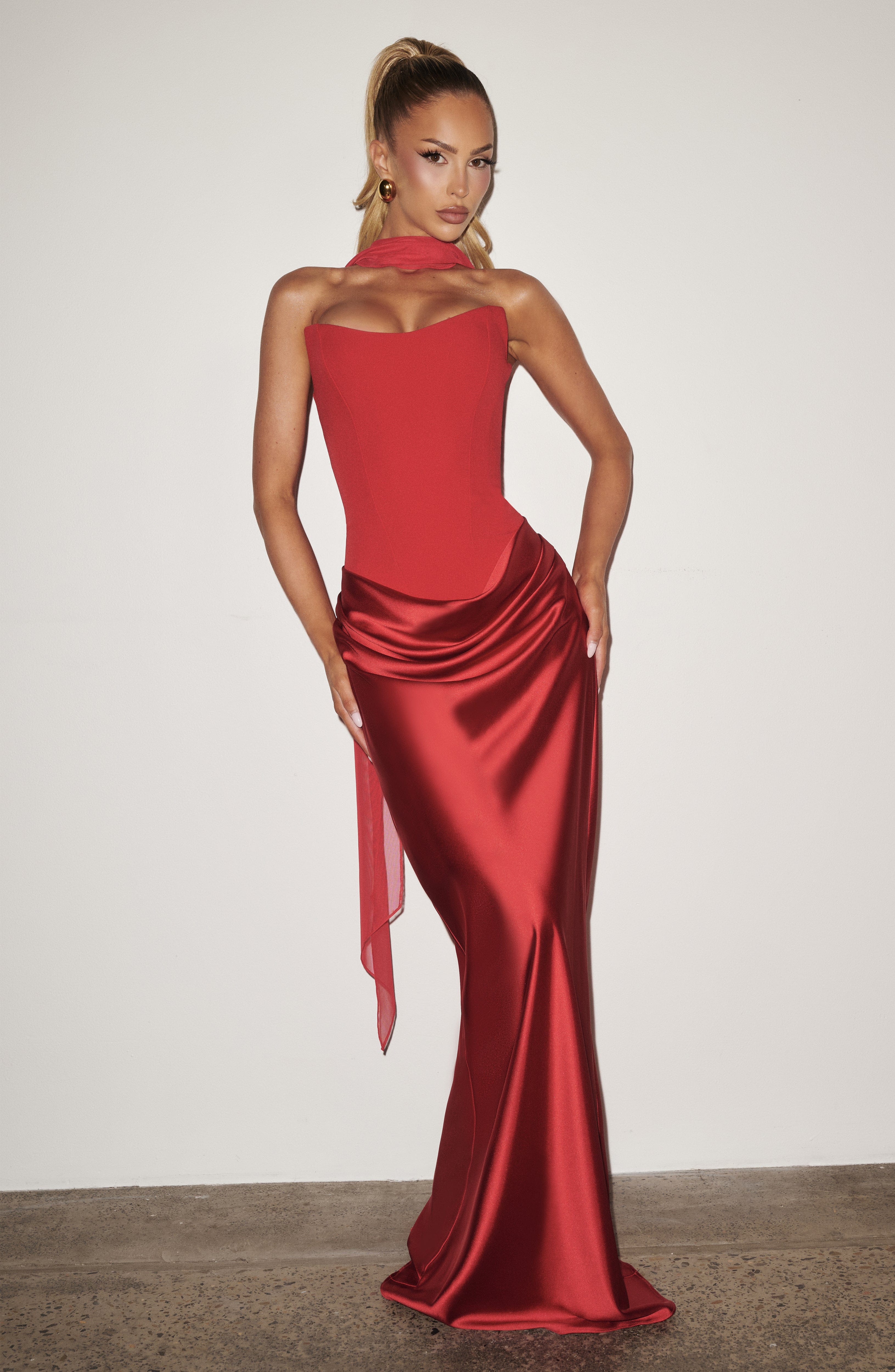 Katrina Maxi Dress - Red