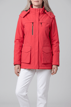 Women's Full Zip Winter Jacket | Detachable Hood