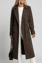 Women's Belted Trench Coat | Button Front & Flap Pockets