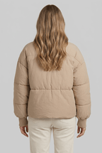 Women's Quilted Puffer Jacket | Cropped Zip Front