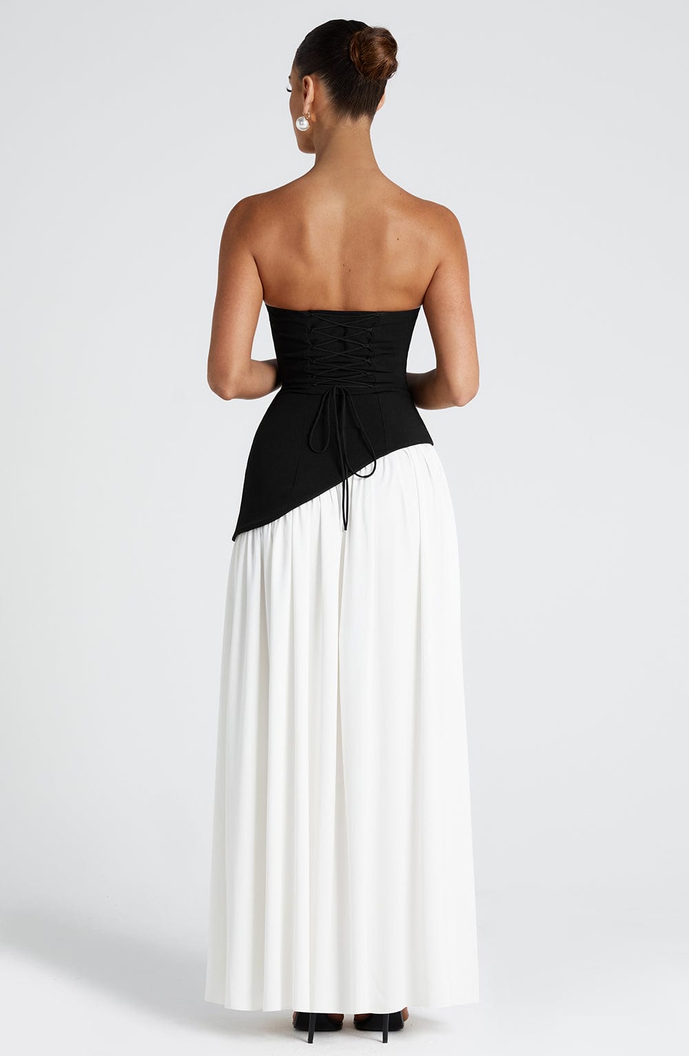 Julia Maxi Dress - Black/White
