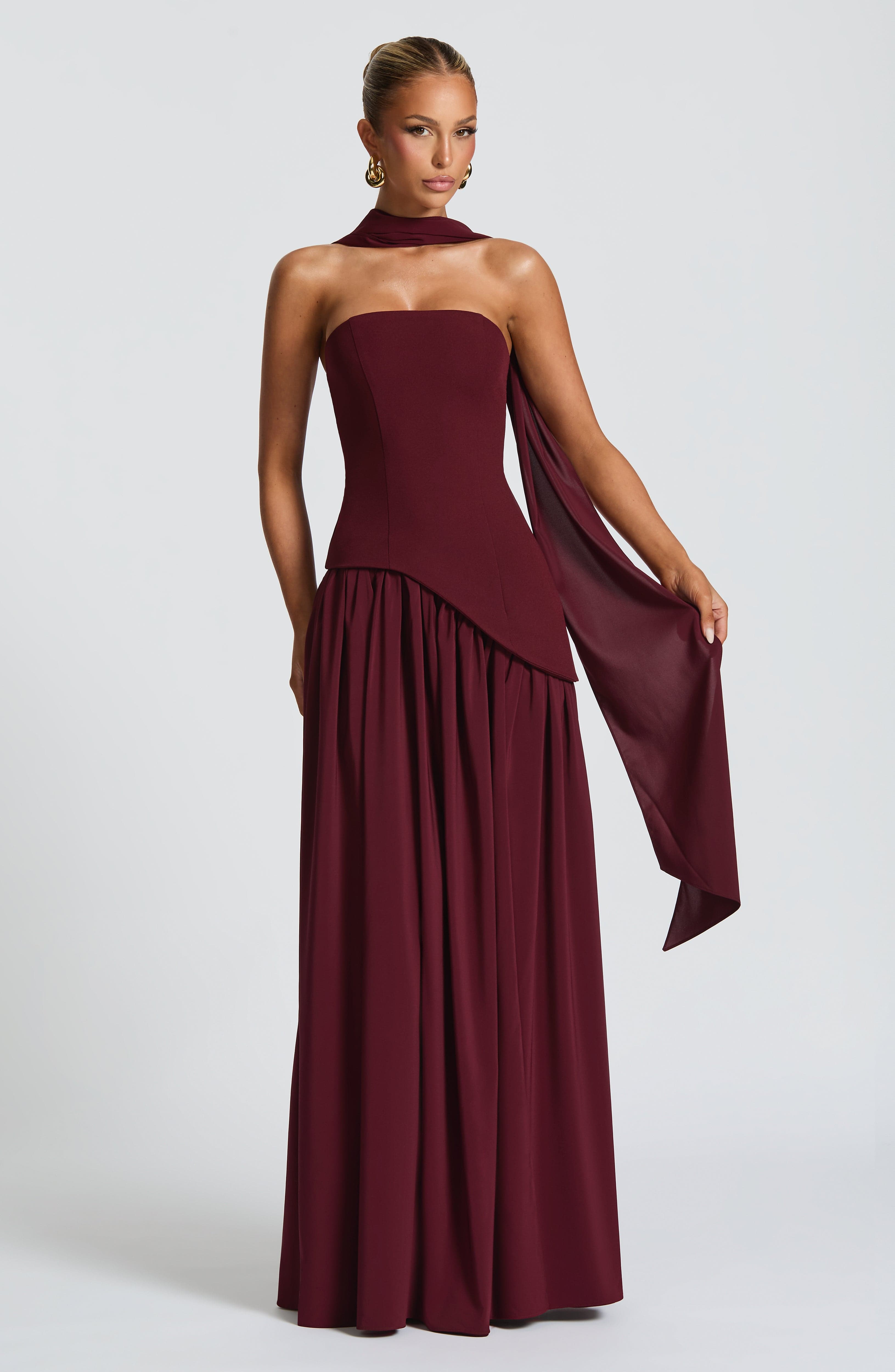 Julia Maxi Dress - Cherry Lacquer