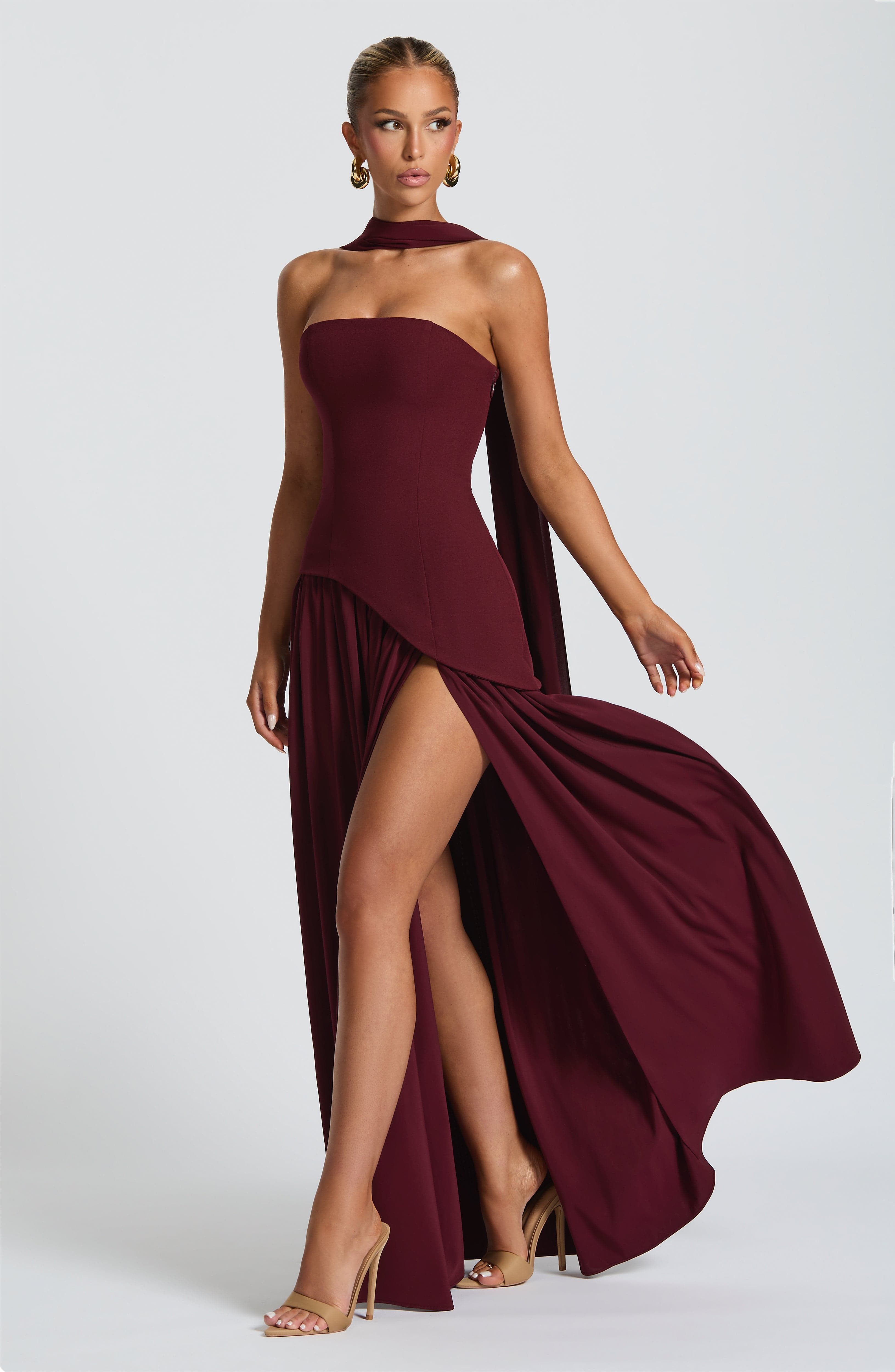 Julia Maxi Dress - Cherry Lacquer