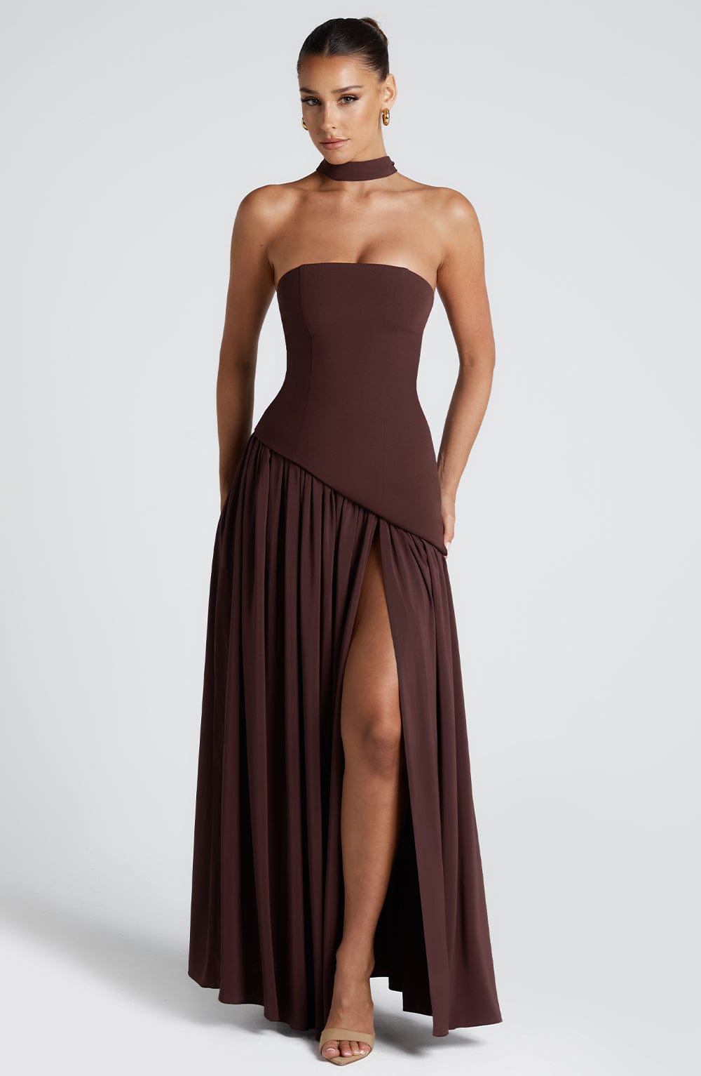 Julia Maxi Dress - Plum Brown