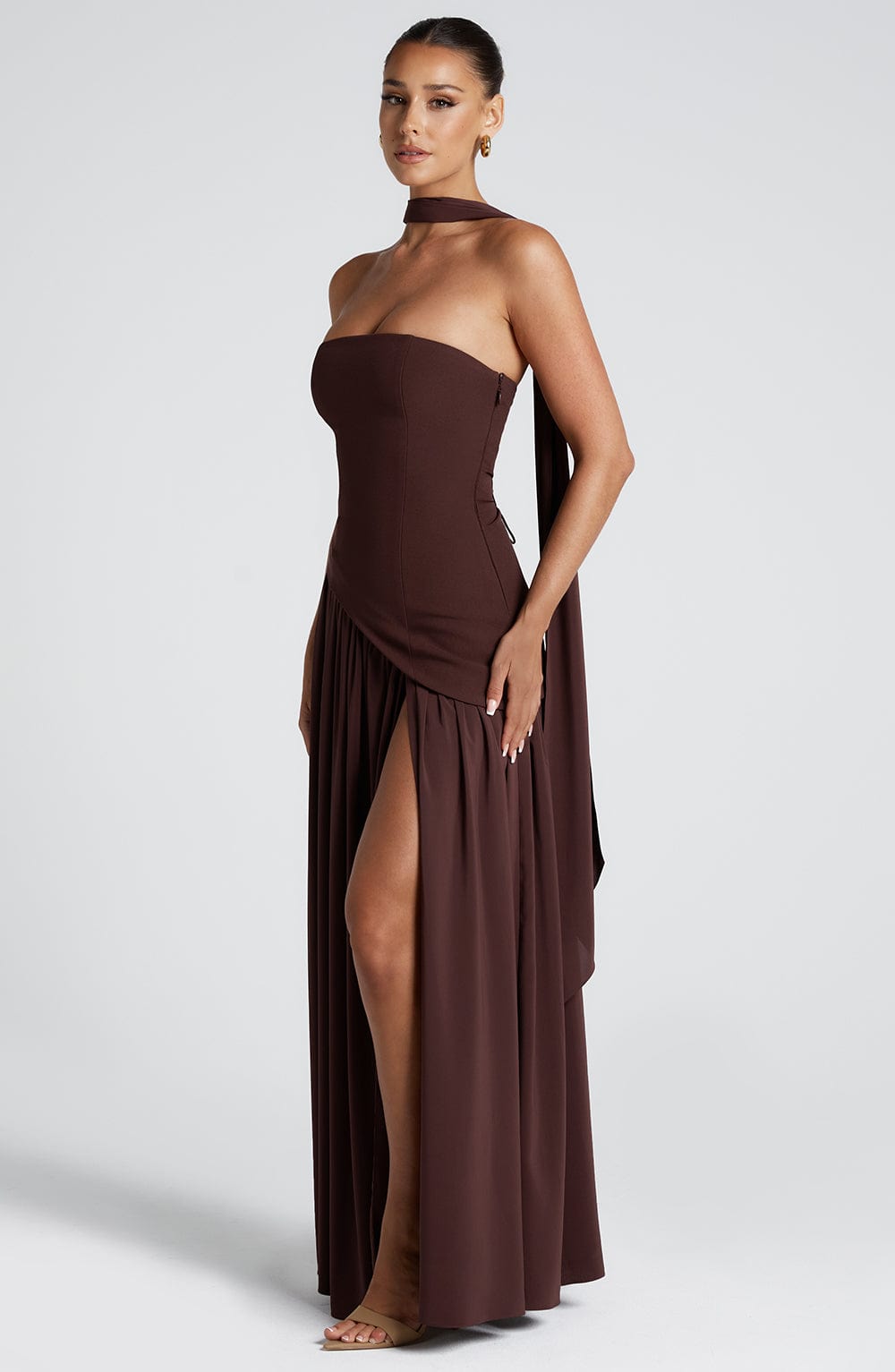Julia Maxi Dress - Plum Brown