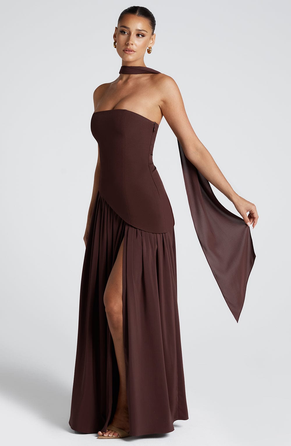 Julia Maxi Dress - Plum Brown